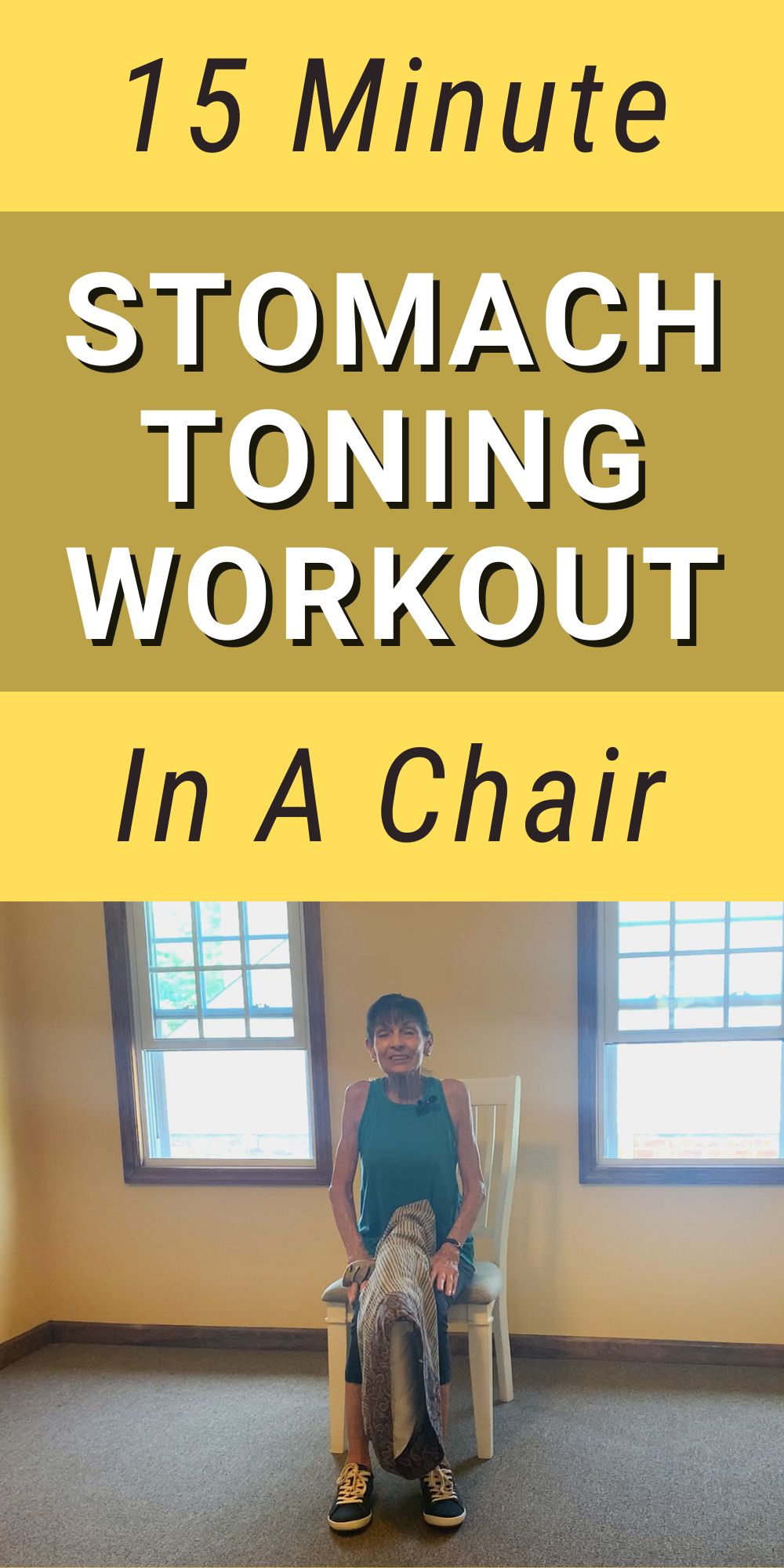 stomach toning workout in a chair