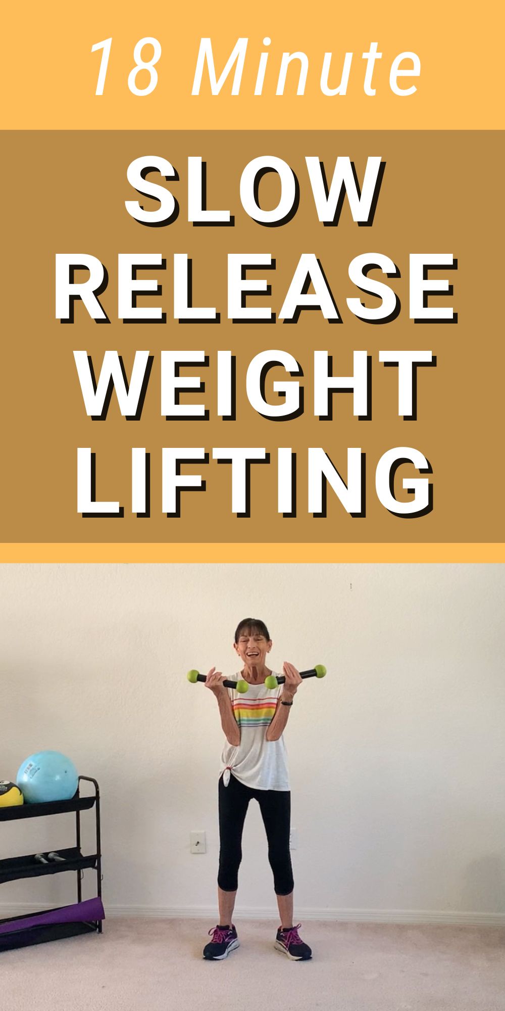 Slow release weight lifting for seniors